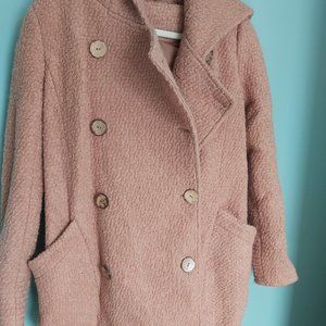 Hooded wool blend coat, size small